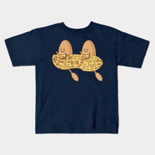 Funny peanuts in the paddle boat Kids T-Shirt